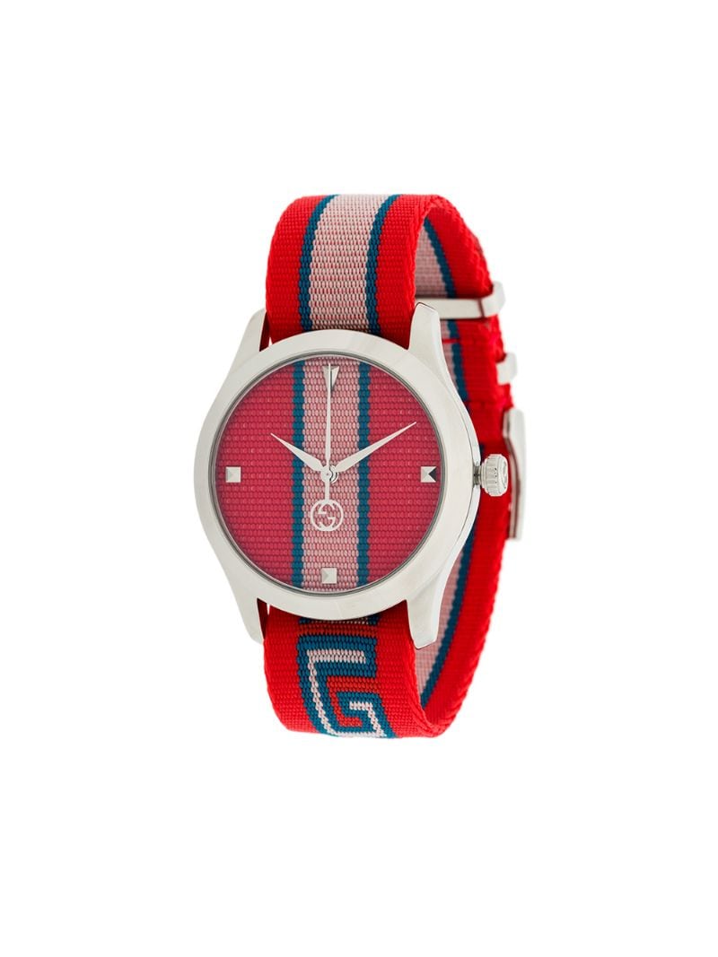 Gucci - GG Web watch - women - stainless steel/Nylon - One Size - Red