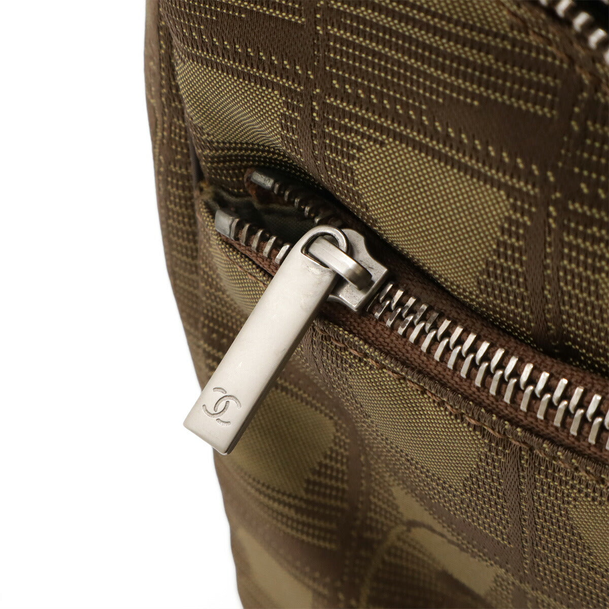 Chanel New Travel Line Nylon Jacquard Leather 2way Bag