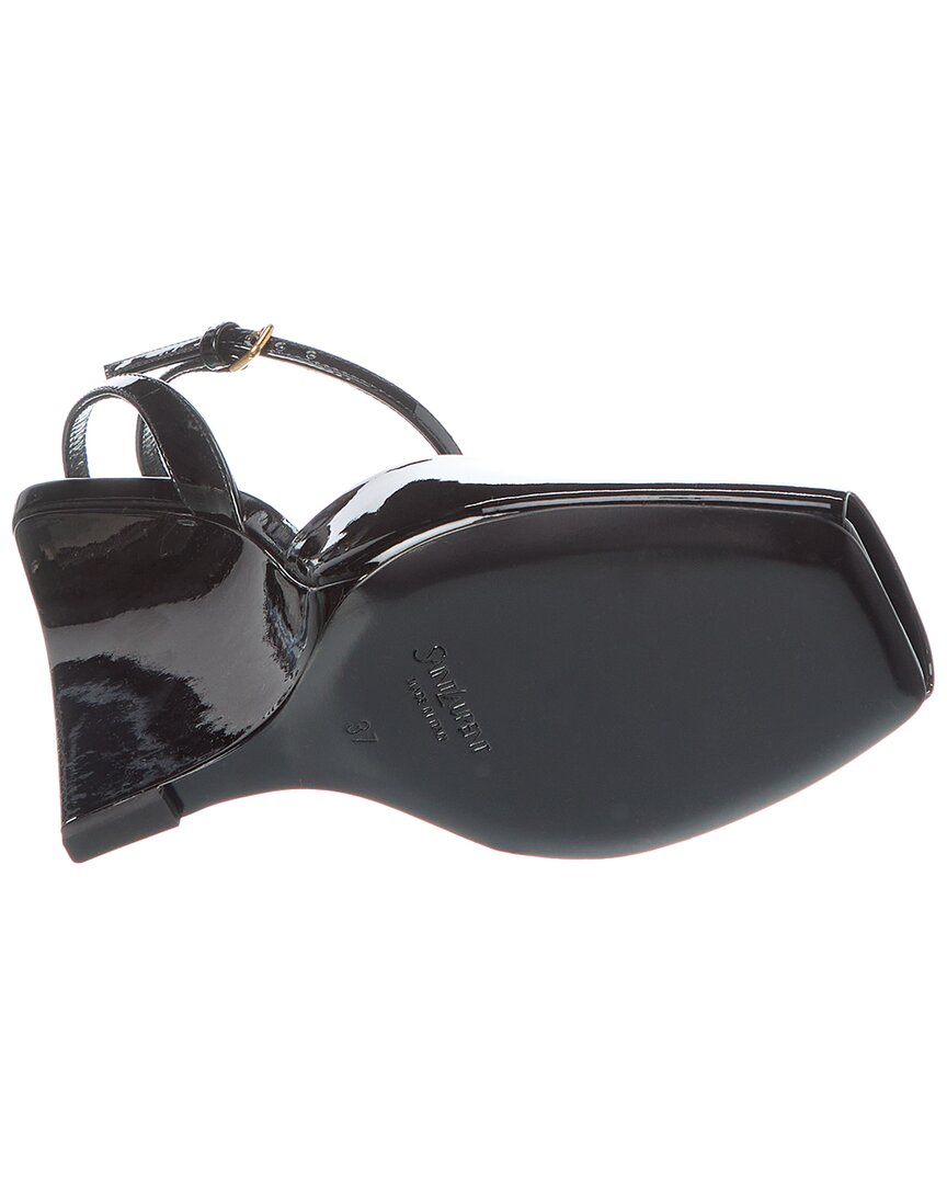 Saint Laurent La Scandale 105 Patent Wedge Sandal