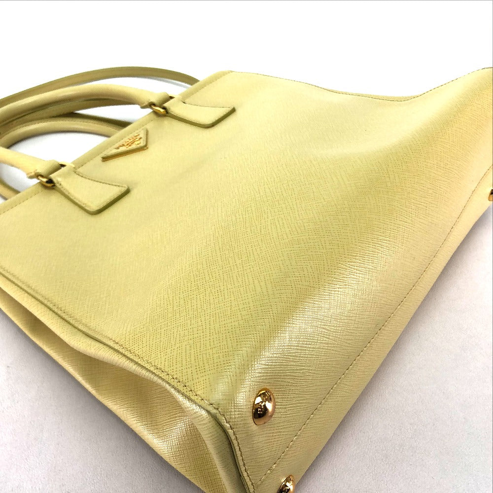 PRADA Handbag B2411M Safiano leather yellow Shoulder Bag Women