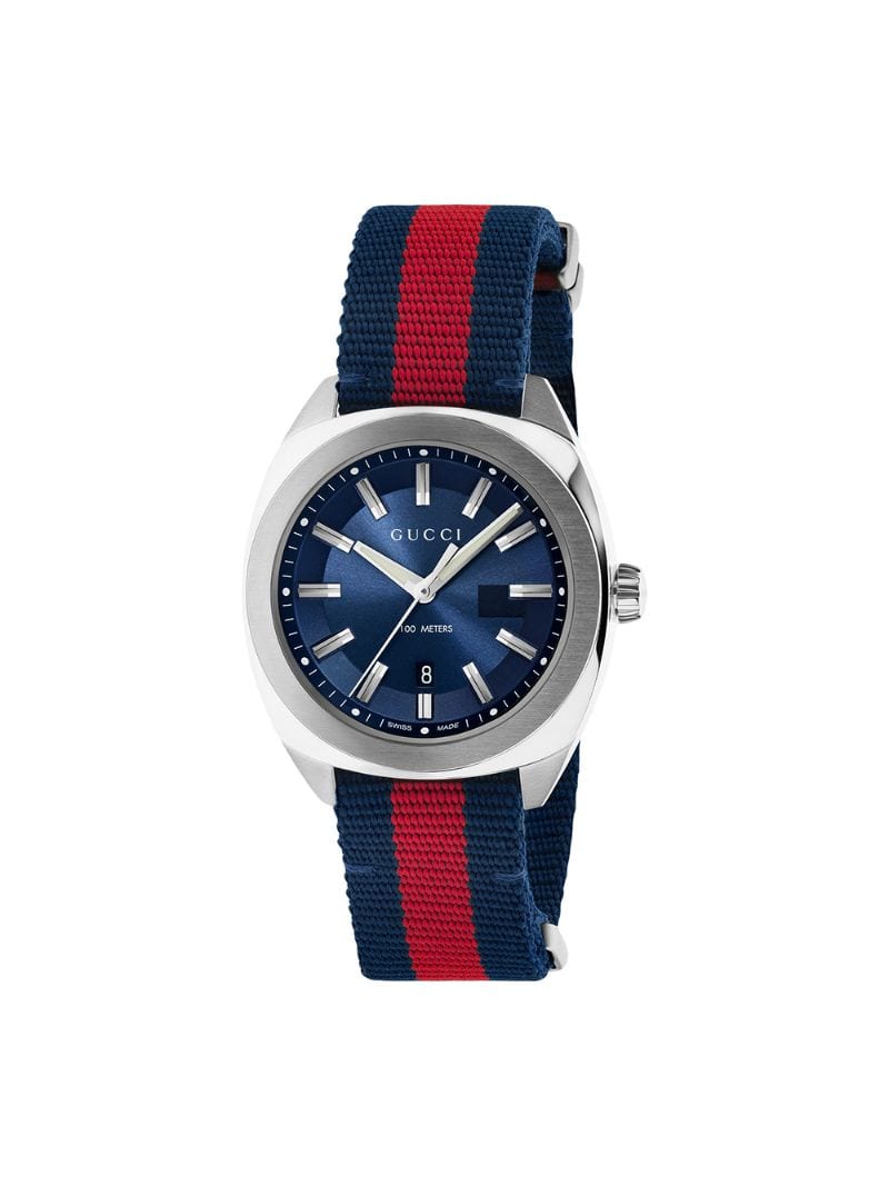 Gucci - GG2570 watch, 41mm - men - Steel/Nylon - One Size - Red