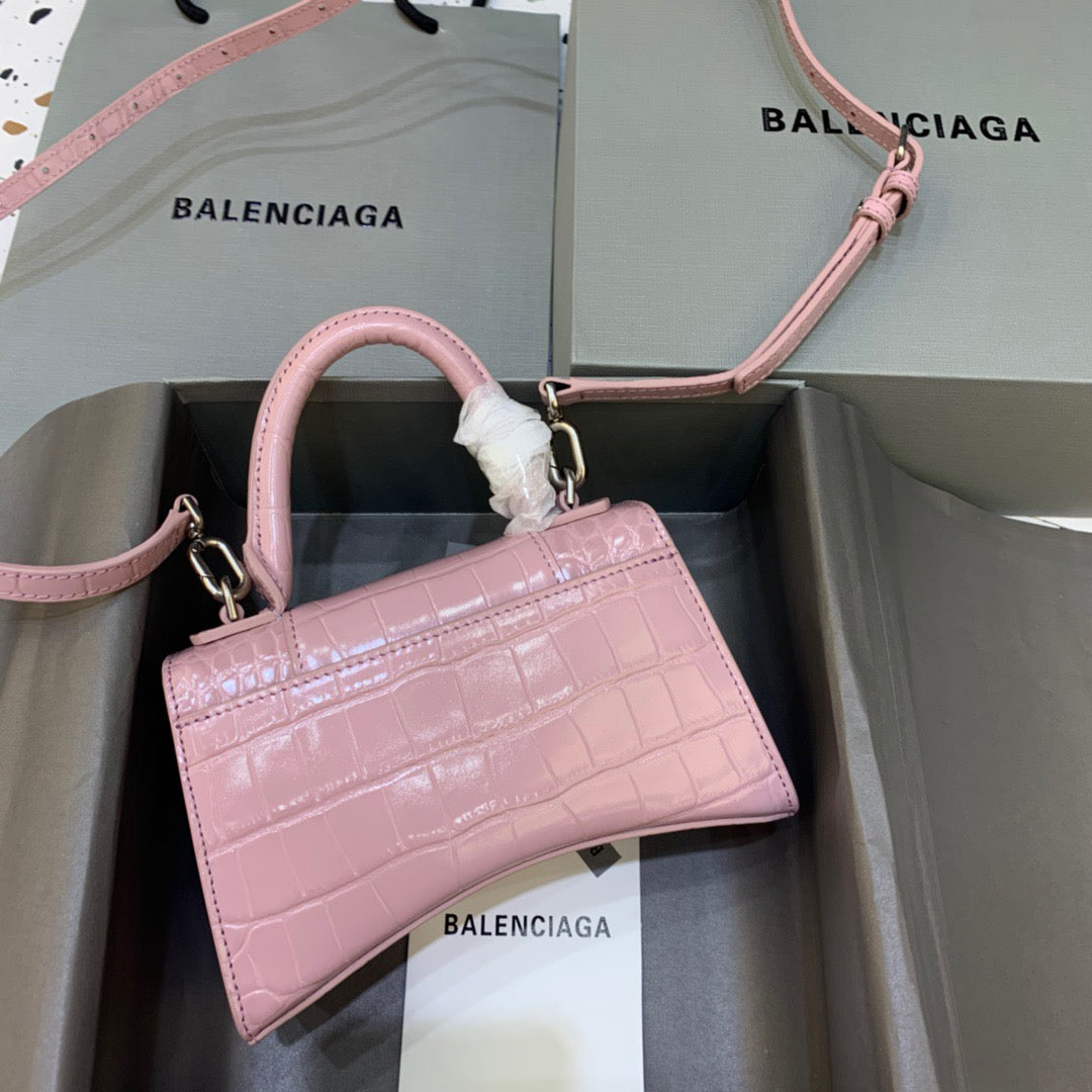 Top Quality Hourglass XS Handbag In Pink, For Women, Bags 7.4in/19cm