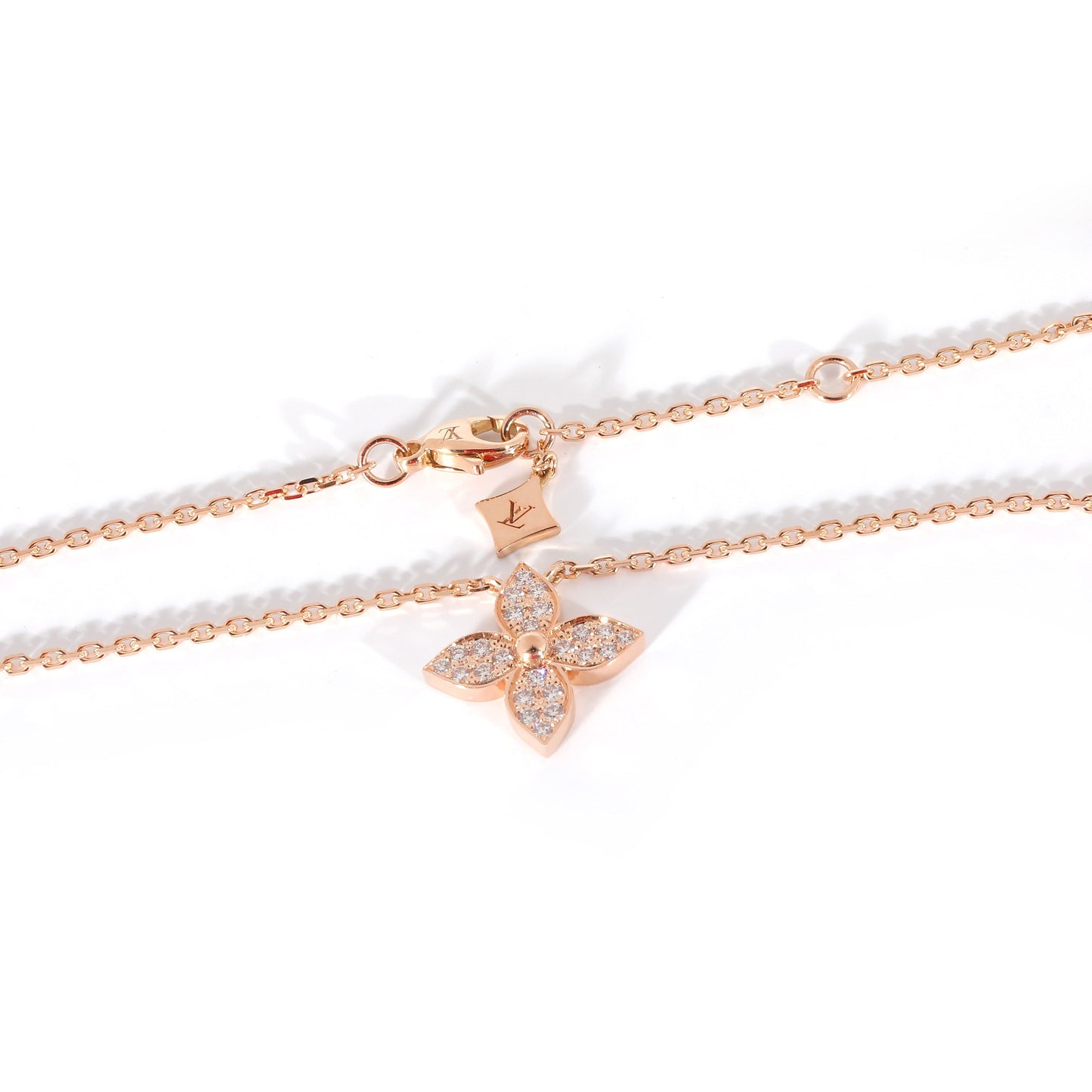 Louis Vuitton Idylle Blossom Necklace in 18K Rose Gold 0.2 CTW