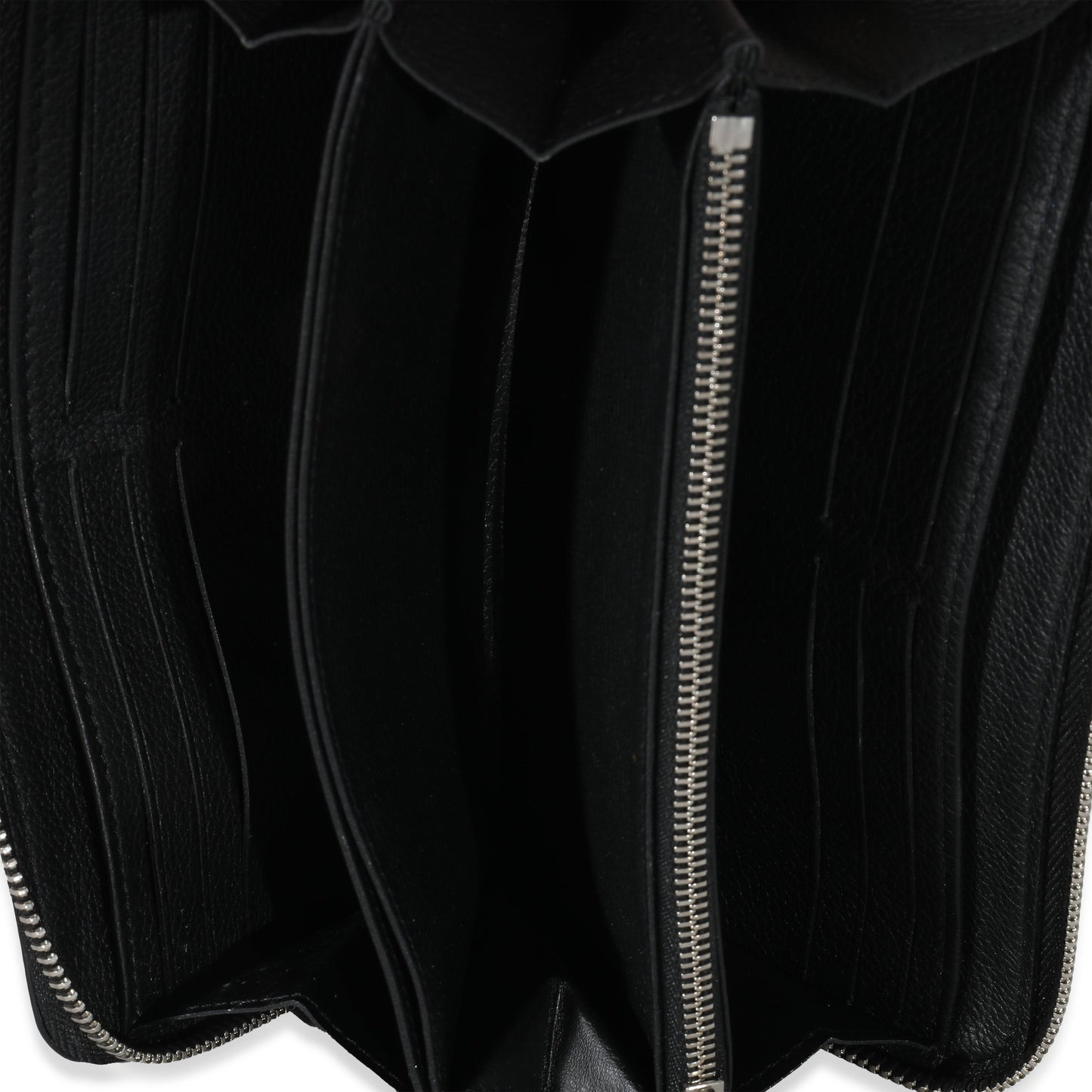 Louis Vuitton Black Supple Calf Leather Lockme Zippy Wallet