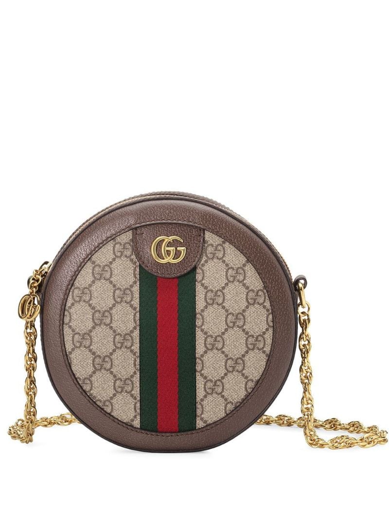 Gucci - Ophidia mini GG round shoulder bag - women - Nylon/Microfibre/Leather/Canvas - One Size - NEUTRALS
