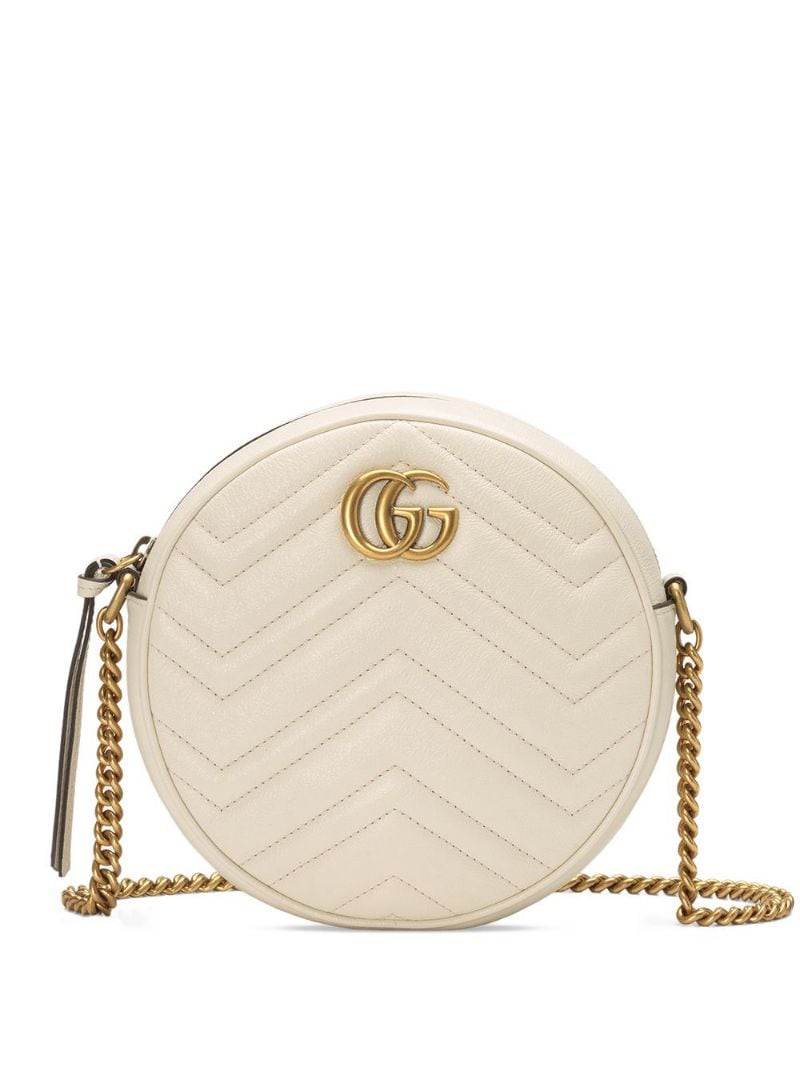 Gucci - GG Marmont mini round shoulder bag - women - Leather/Microfibre - One Size - White