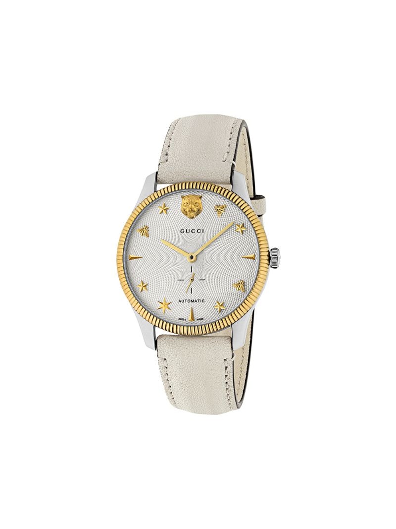 Gucci - G-Timeless watch, 40mm - women - Leather/Steel - One Size - NEUTRALS