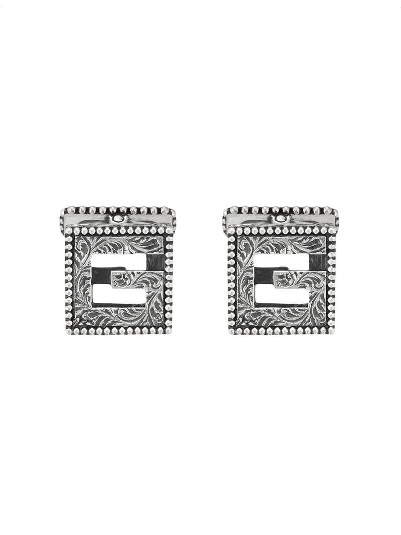 Gucci - Cufflinks with Square G in silver - men - Sterling Silver - One Size - SILVER