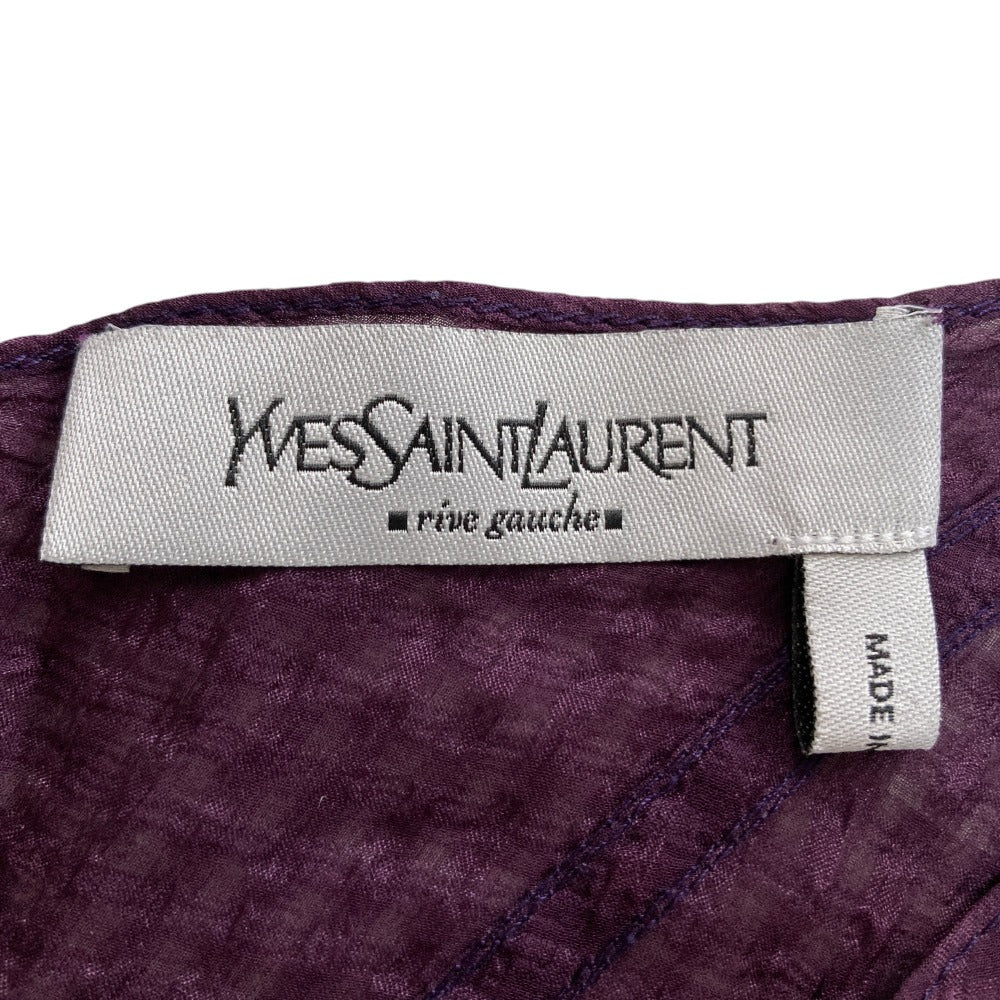 Yves Saint Laurent rive gauche Silk Short Sleeve Blo