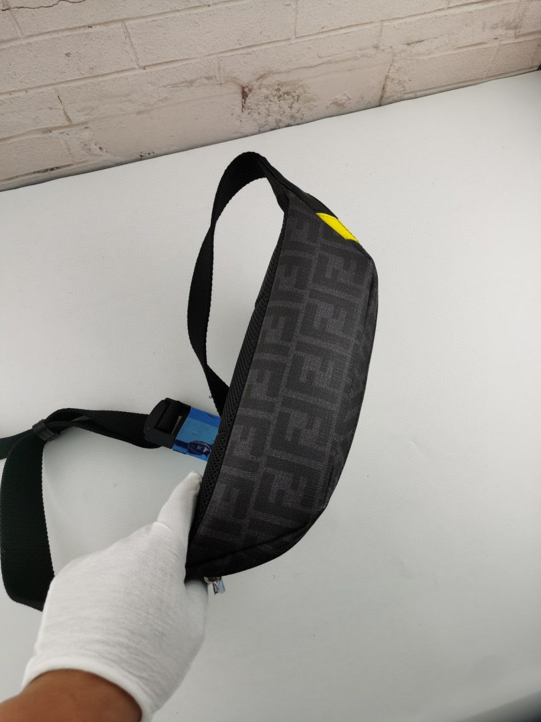 Top QualityTop Quality Belt Bag Grey/Yellow For Men, Men’s Bags 18.1in/46cm FF 7VA434A9XSF0R2A