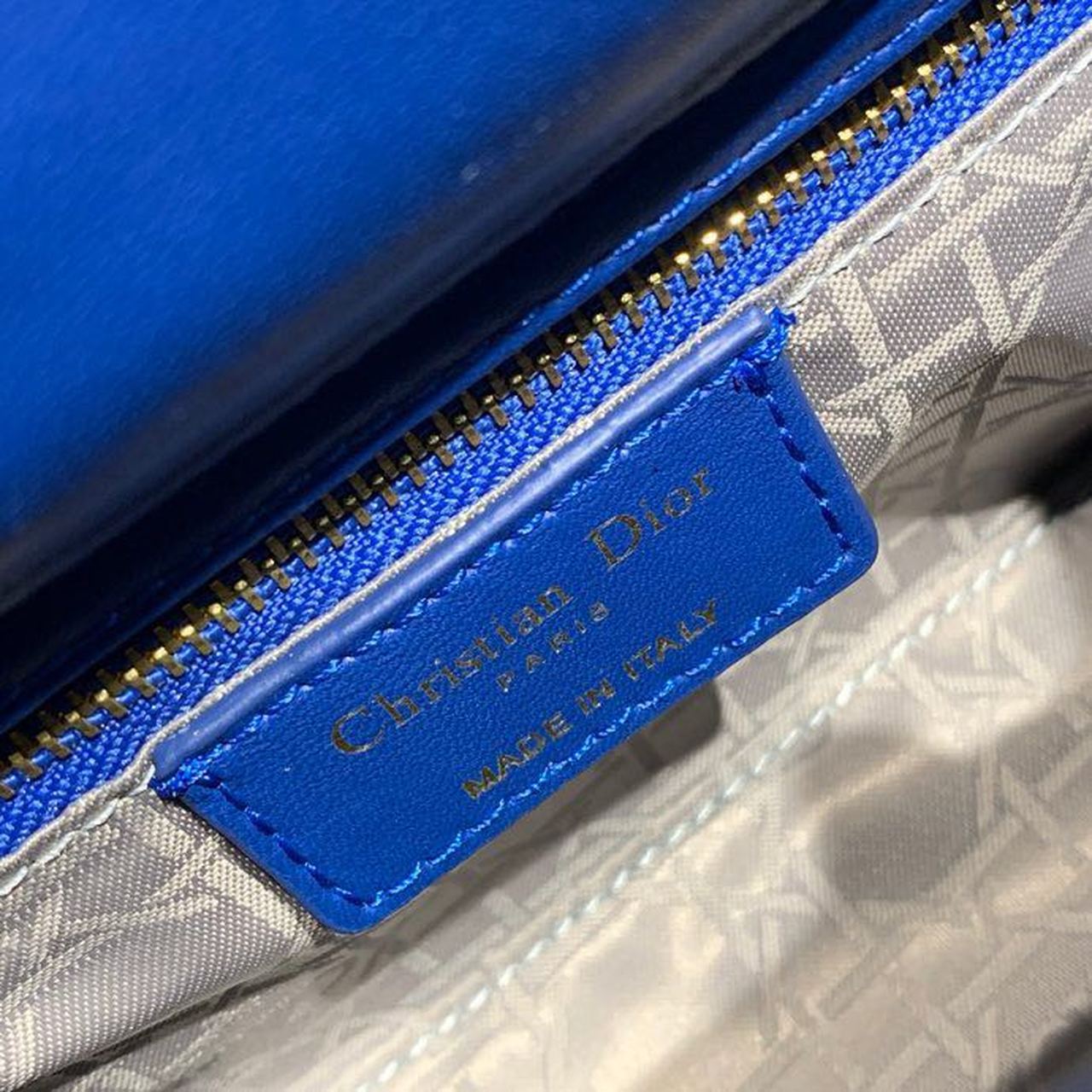 Top Quality Mini Lady Bag with Chain Gold Toned Hardware Electric Blue For Women 18cm/7in CD