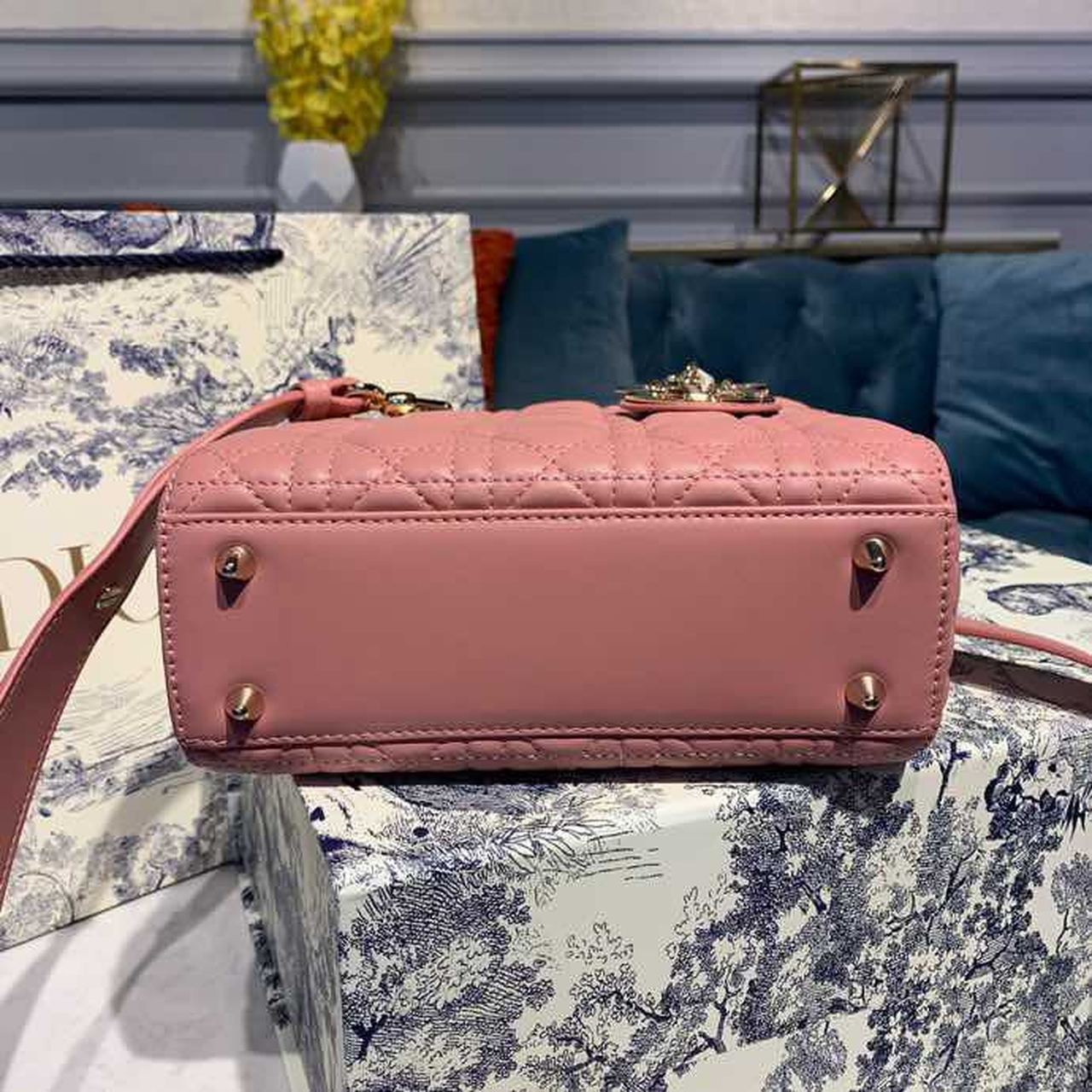 Top Quality Small Lady Bag Blush Cannage Sorbet Pink For Women 8in/20cm CD