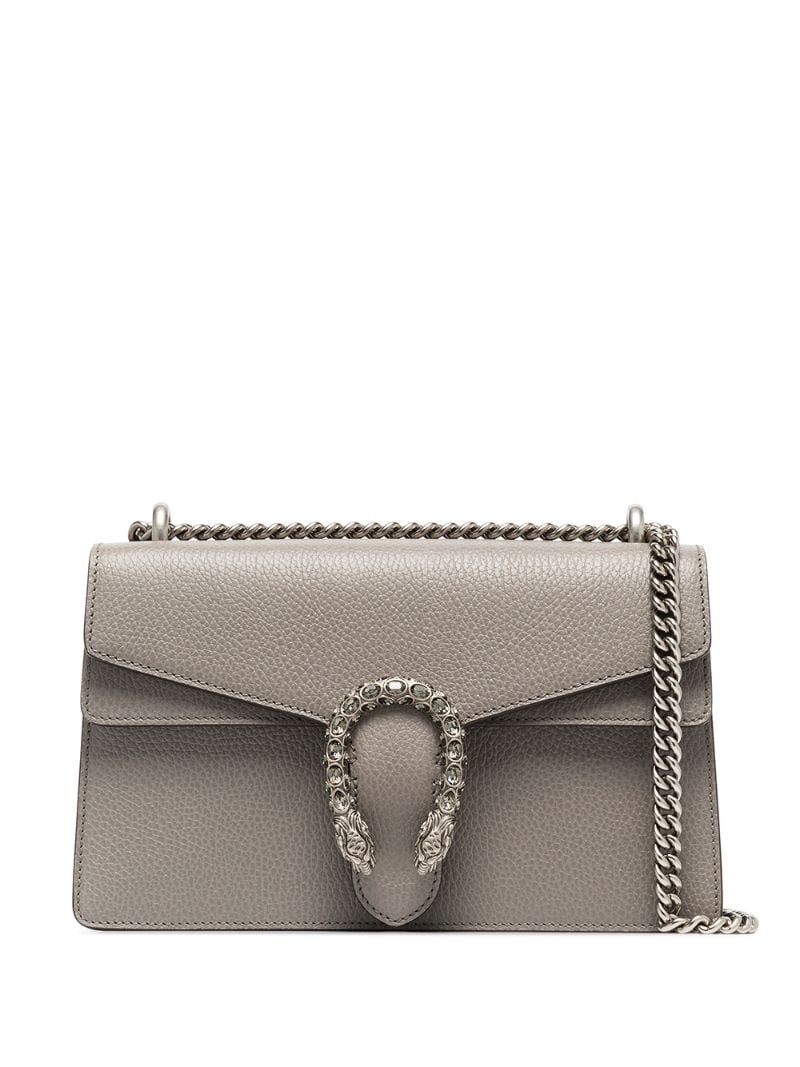 Gucci - Dionysus textured-leather shoulder bag - women - Leather - One Size - Grey