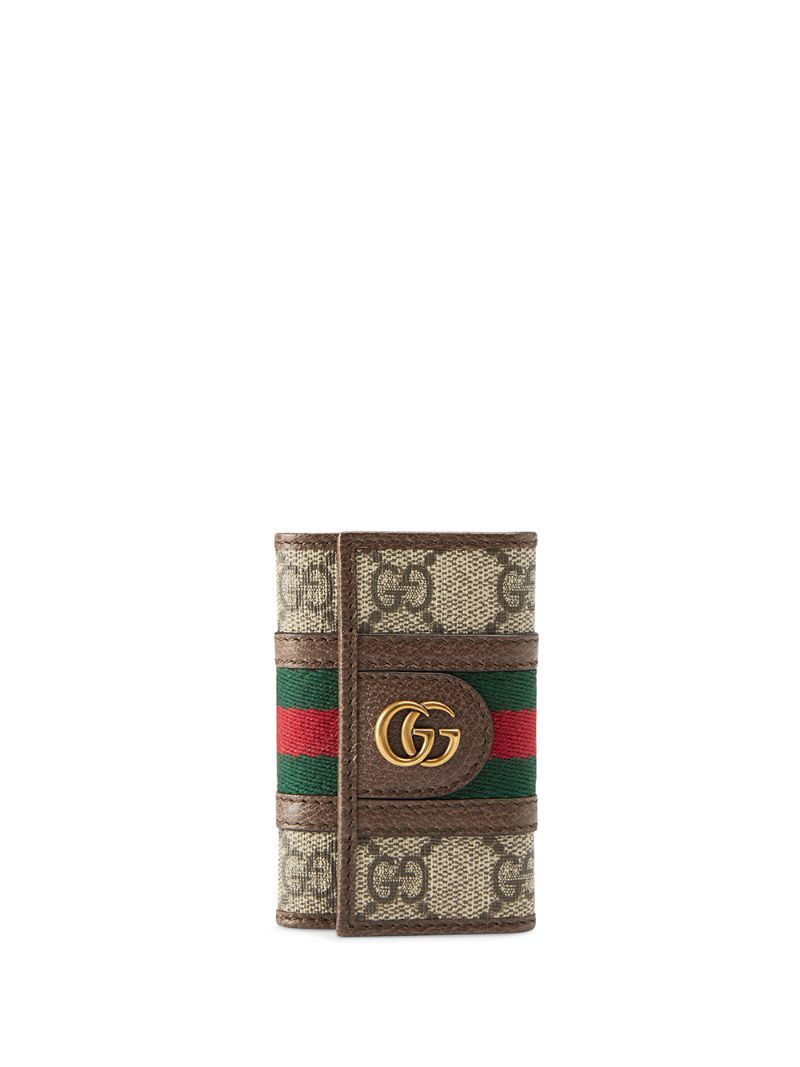Gucci - Ophidia GG keychain - men - Leather/Canvas/metal - One Size - NEUTRALS