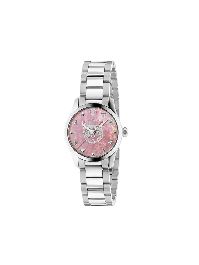 Gucci - G-Timeless 27mm - women - Steel/Mother of Pearl - One Size - SILVER