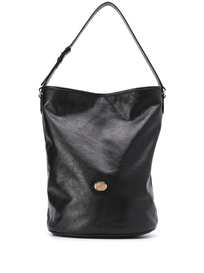 Gucci - logo plaque shoulder bag - men - Calf Leather - One Size - Black