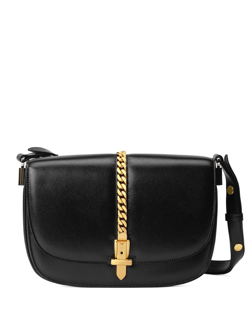 Gucci - small Sylvie 1969 shoulder bag - women - Leather/Gold Plated Metal - One Size - Black