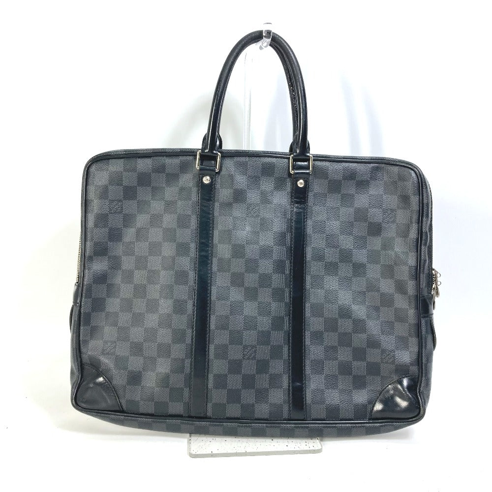 LOUIS VUITTON Business bag N41125 Damier Grafitto Canvas black Damier Grafitte Porto documan Voyage PDV mens d