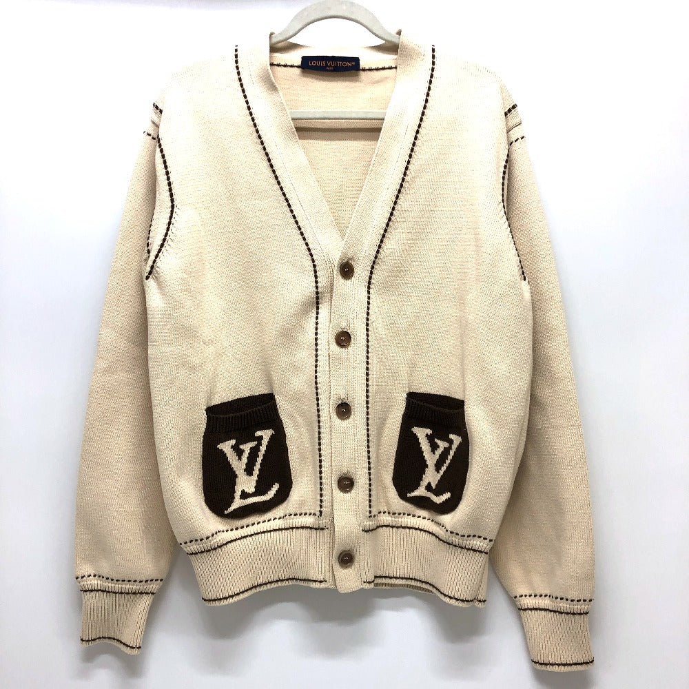 LOUIS VUITTON cardigan 1AFPXX cotton beige Signature light LV logo ?