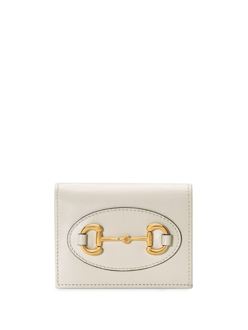 Gucci - Gucci 1955 Horsebit card case - women - Leather - One Size - White