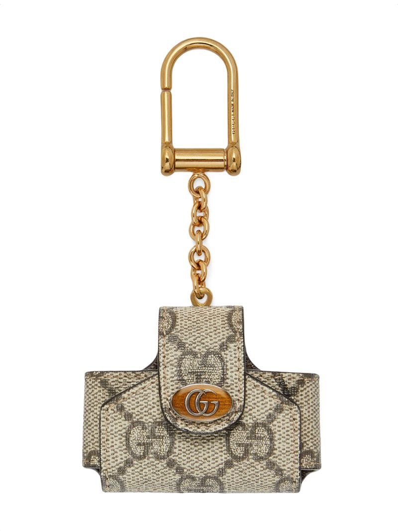 Gucci - Ophidia AirPods pro case - women - Leather/Canvas/metal - One Size - NEUTRALS