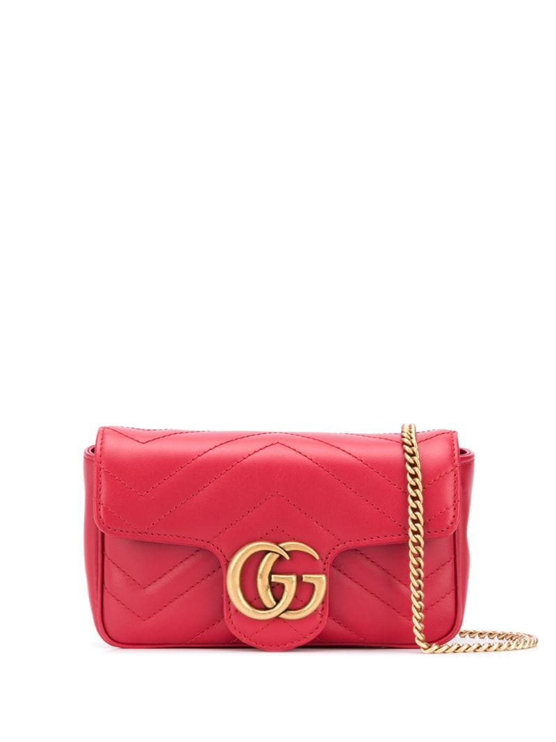 Gucci - GG Marmont quilted crossbody bag - women - Leather - One Size - 6433 RED