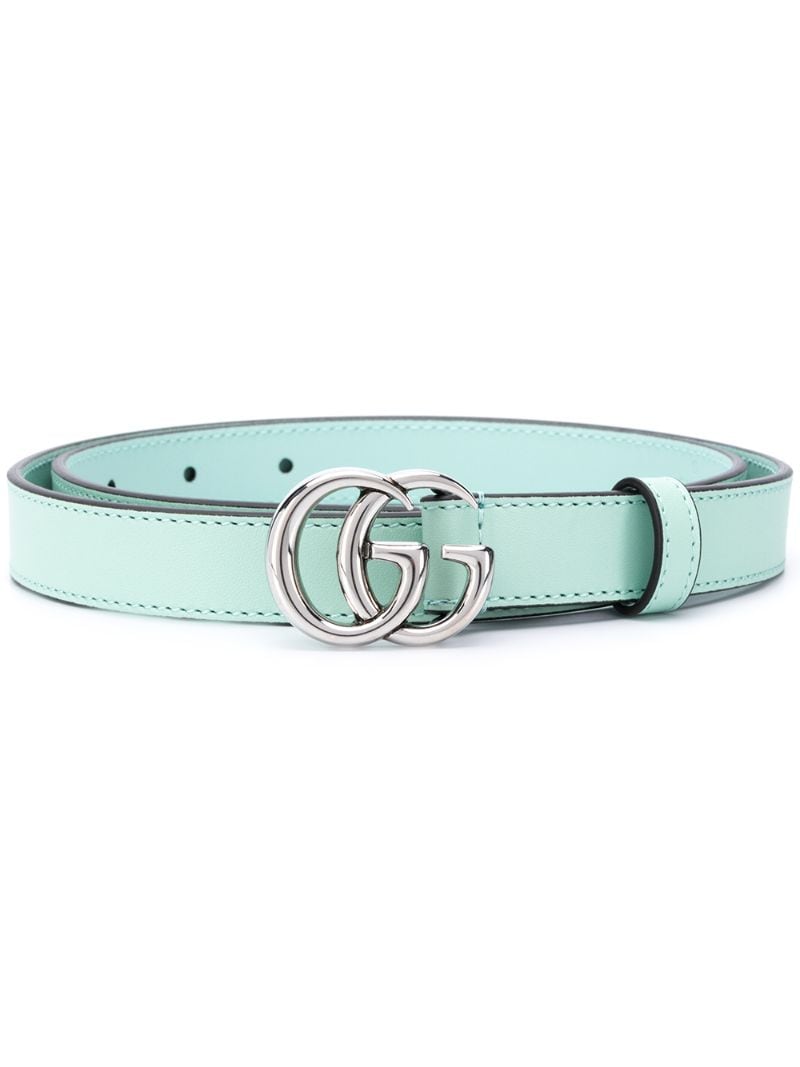 Gucci - Double G buckle thin belt - women - Calf Leather - 70, 75, 80, 85, 90, 95 - Green