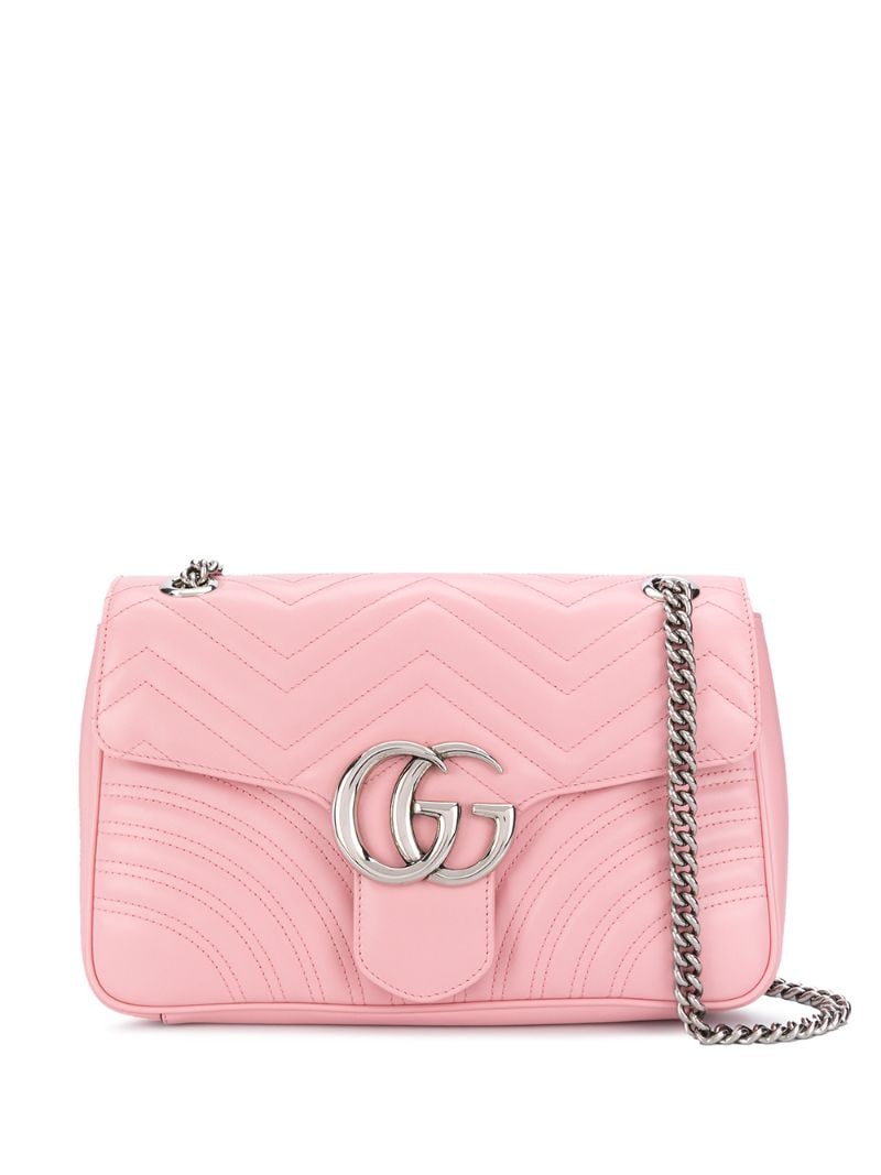 Gucci - small GG Marmont shoulder bag - women - Calf Leather - One Size - PINK