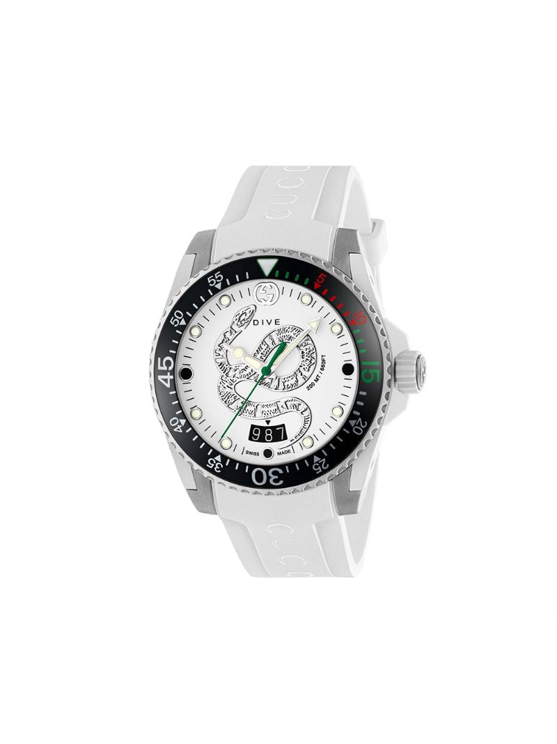Gucci - Gucci Dive watch 40mm - men - Steel/Rubber - One Size - 8504 Undefined