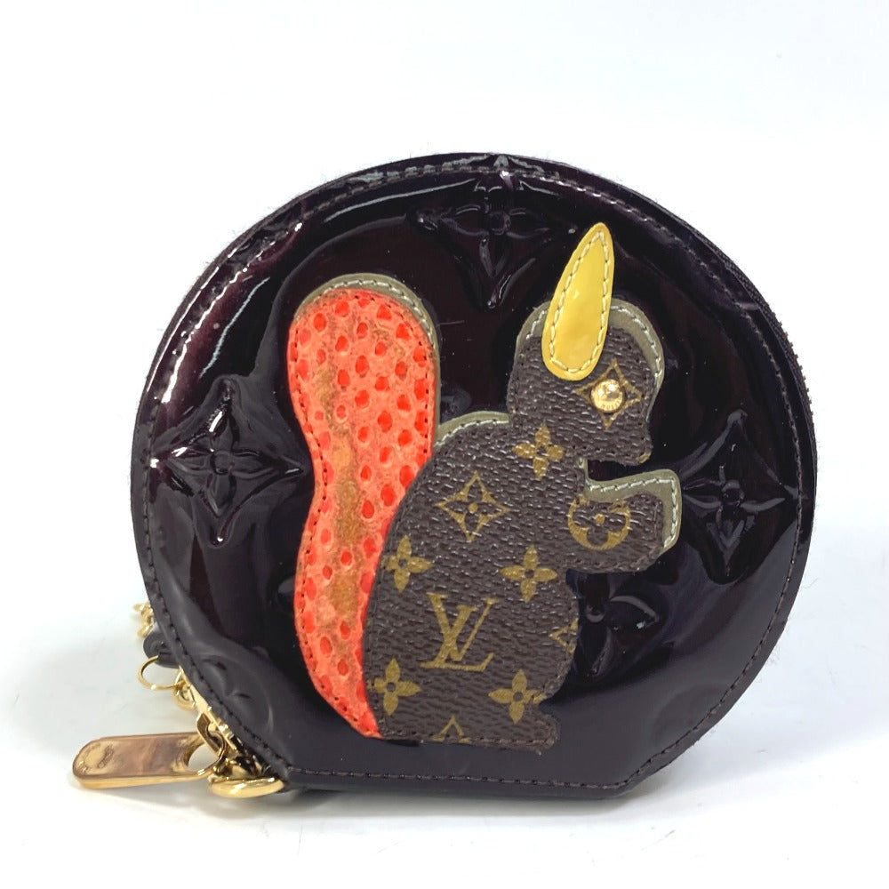 LOUIS VUITTON Coin case M91386 Monogram Vernis purple Monogram Vernis portomone ecruil Women d
