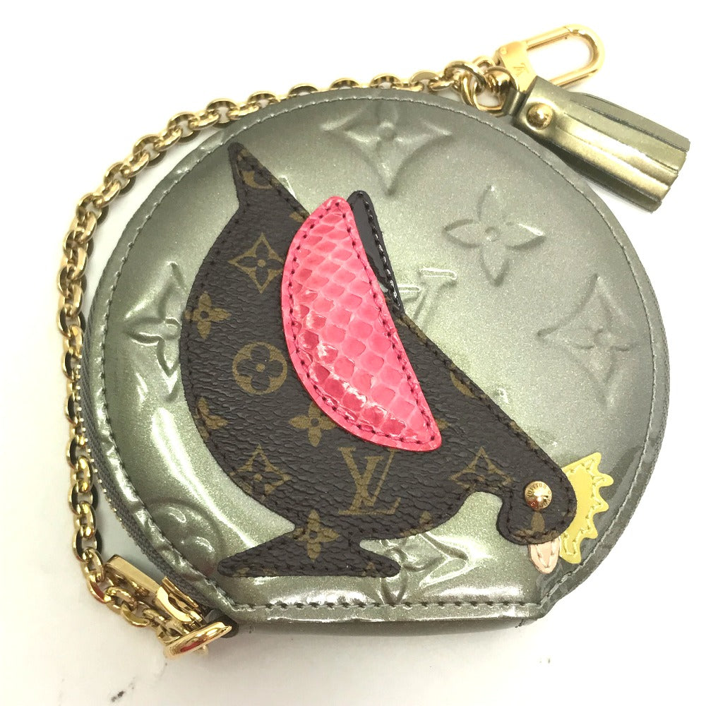 LOUIS VUITTON Coin case M91387 Monogram Vernis Silver Monogram Vernis portomone cock Women d