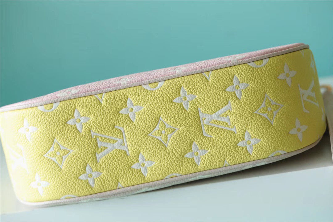 Top Quality Bagatelle BB Monogram Empreinte Beige / Pink / Yellow For Women, Shoulder And Crossbody Bags 22cm/8.7in Top Quality M46113