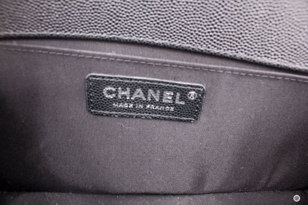 Chanel A Y Boy Black / Caviar Medium Shoulder Bags Sbhw