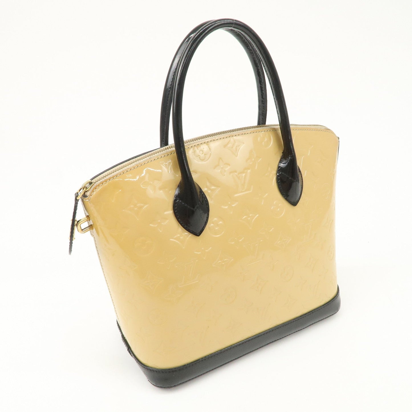 Louis Vuitton Monogram Verni Lockit PM Hand Bag Dune M90251 d