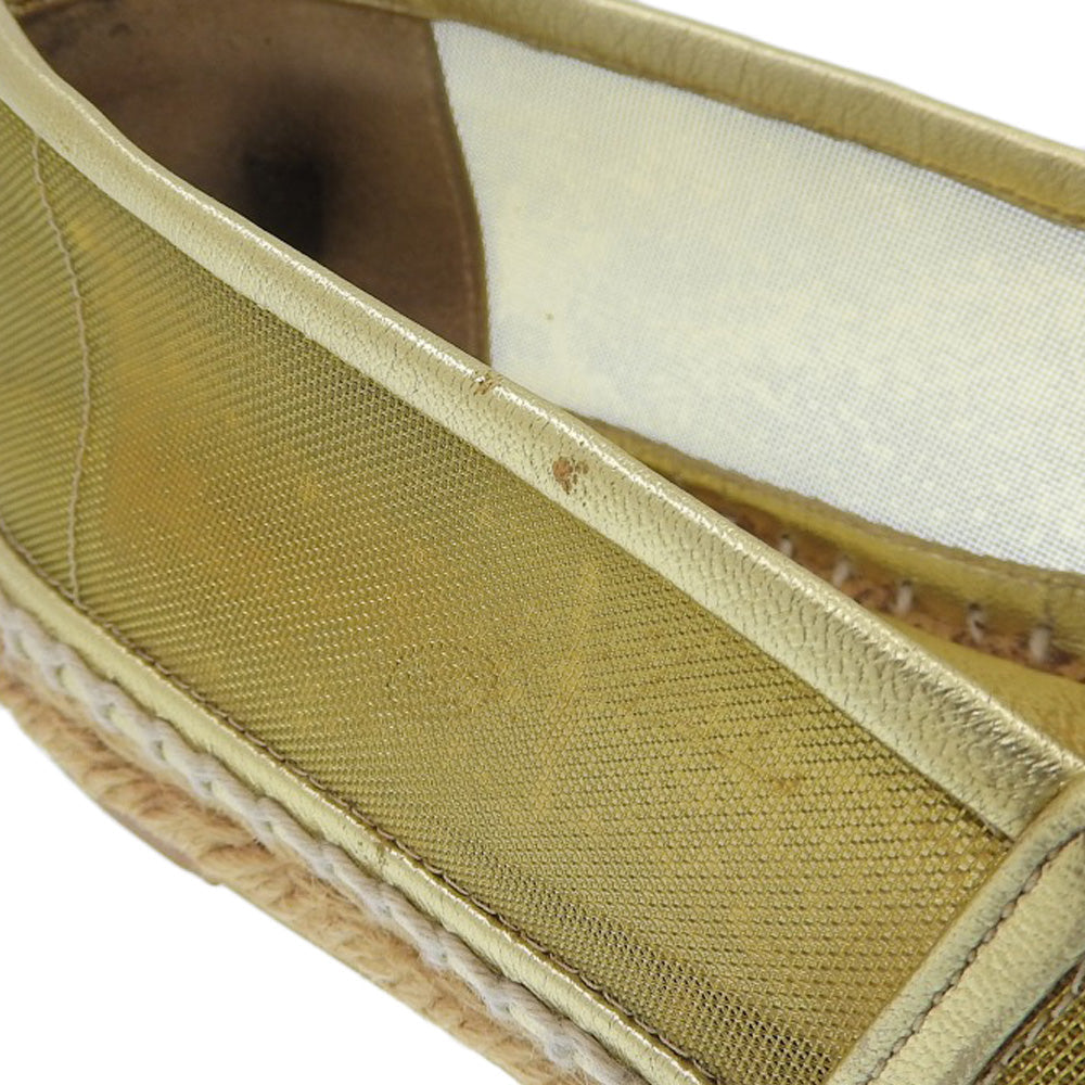 Chanel Coco Mark Mesh Espadrille Sandals
