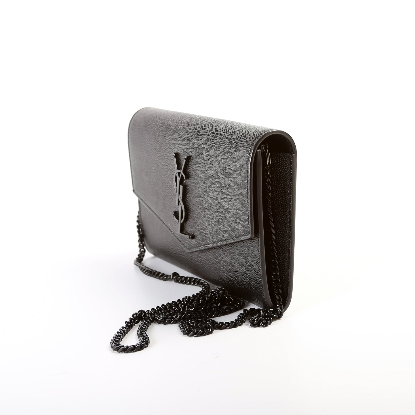 Saint Laurent Uptown Chain Wallet Grain Bag