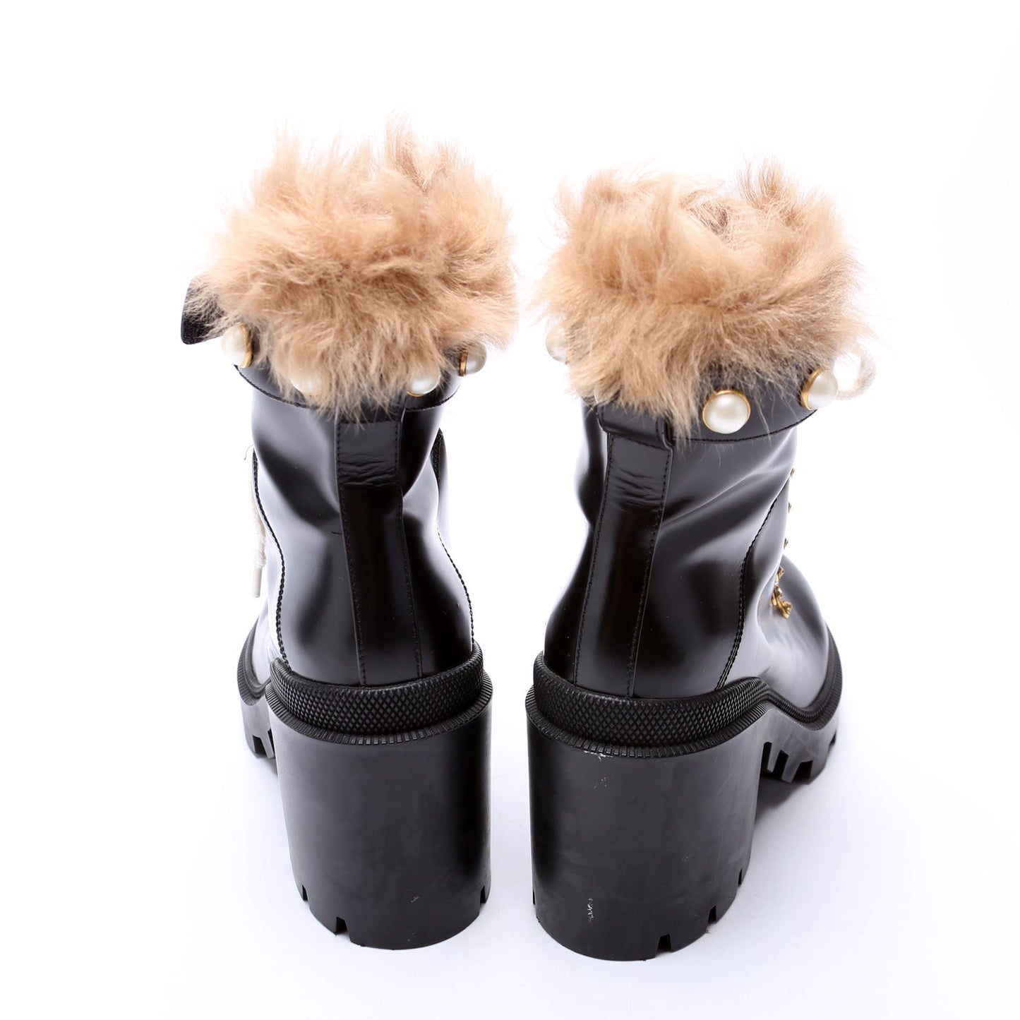 Gucci Trip Pearl Ankle Boots Size
