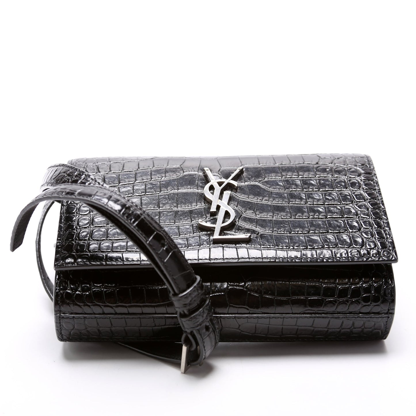 Saint Laurent Kate Belt Croc Embossed 534395 Bag
