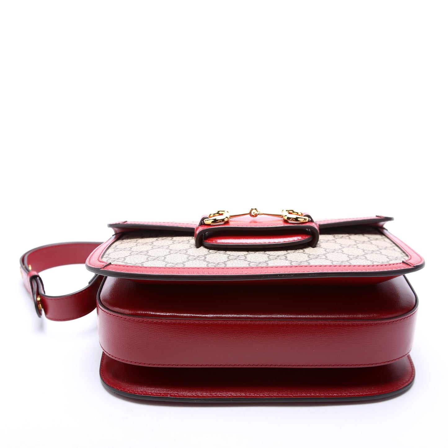 Gucci Horsebit Shoulder Bag Red