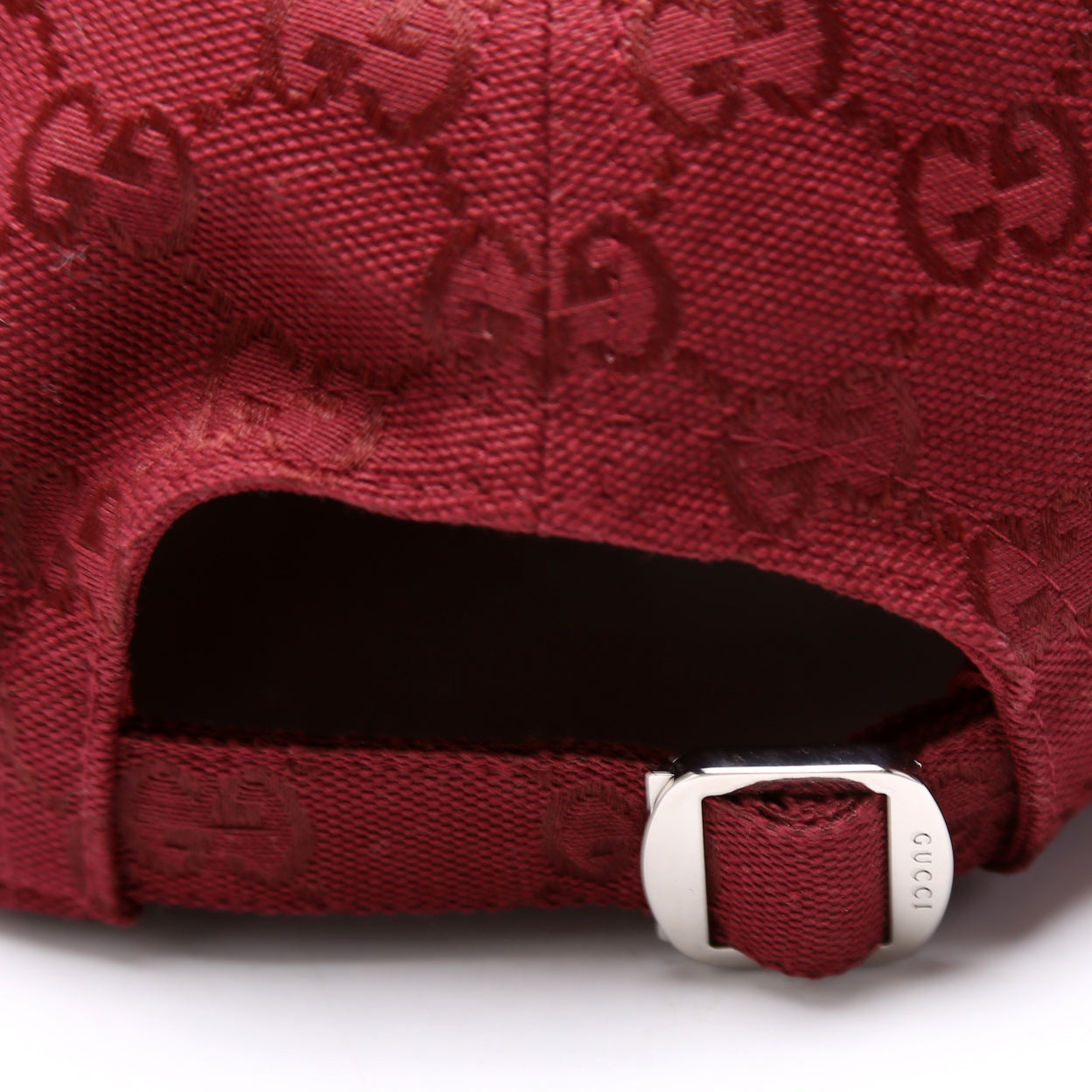 Gucci GG Canvas Baseball Cap Size Medium Burgundy