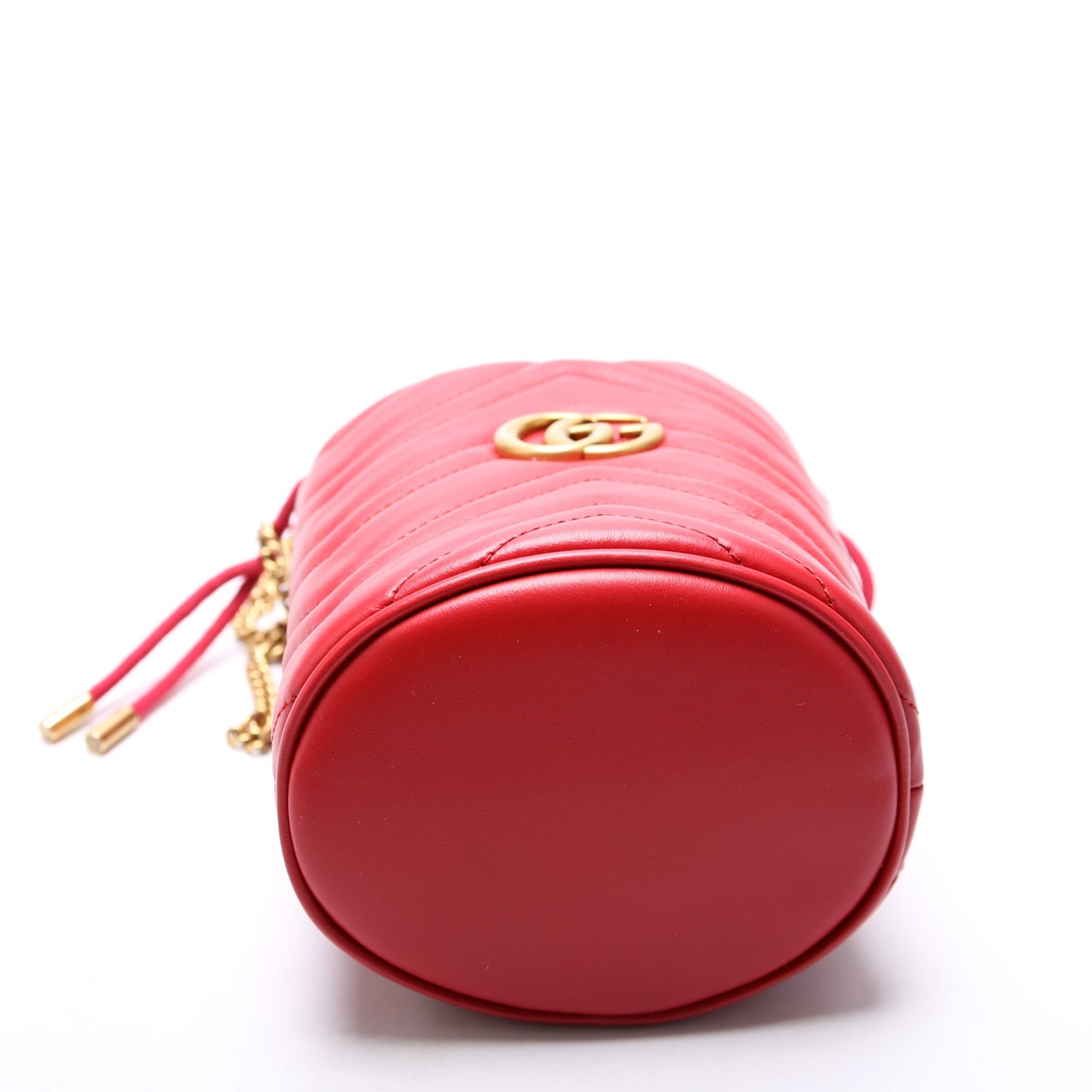 Gucci 575163 Marmont Mini Bucket Red Bag