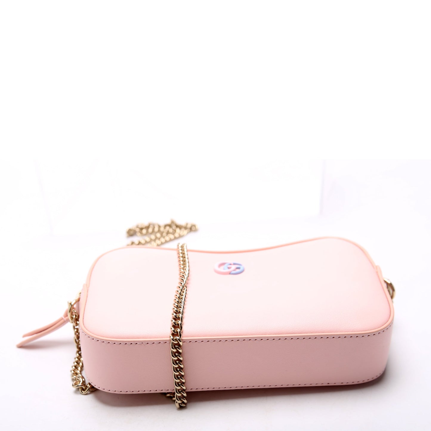 Gucci GG Marmont Leather Super Mini Shoulder Bag Pink