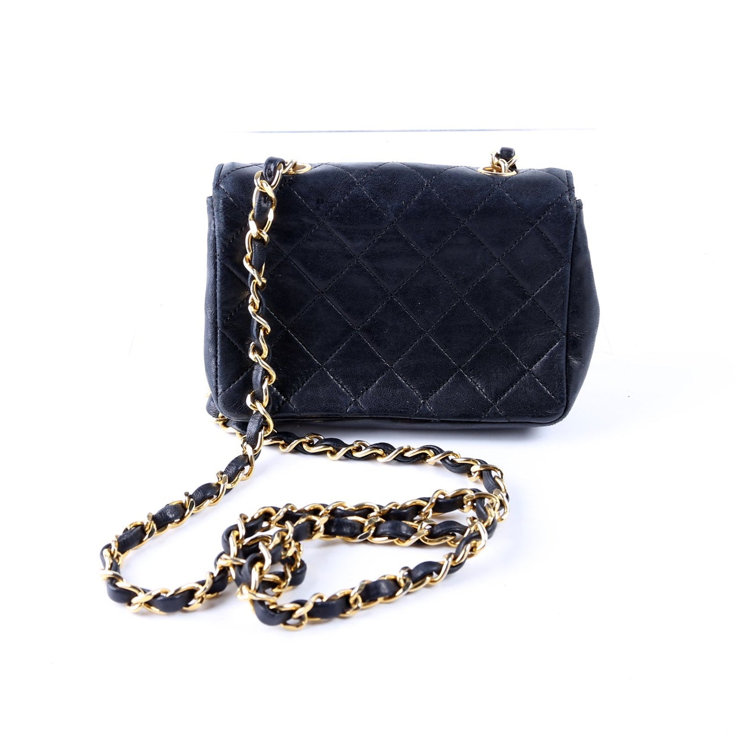 Chanel CC Quilted Lambskin Extra Mini Flap 1M Black Bag