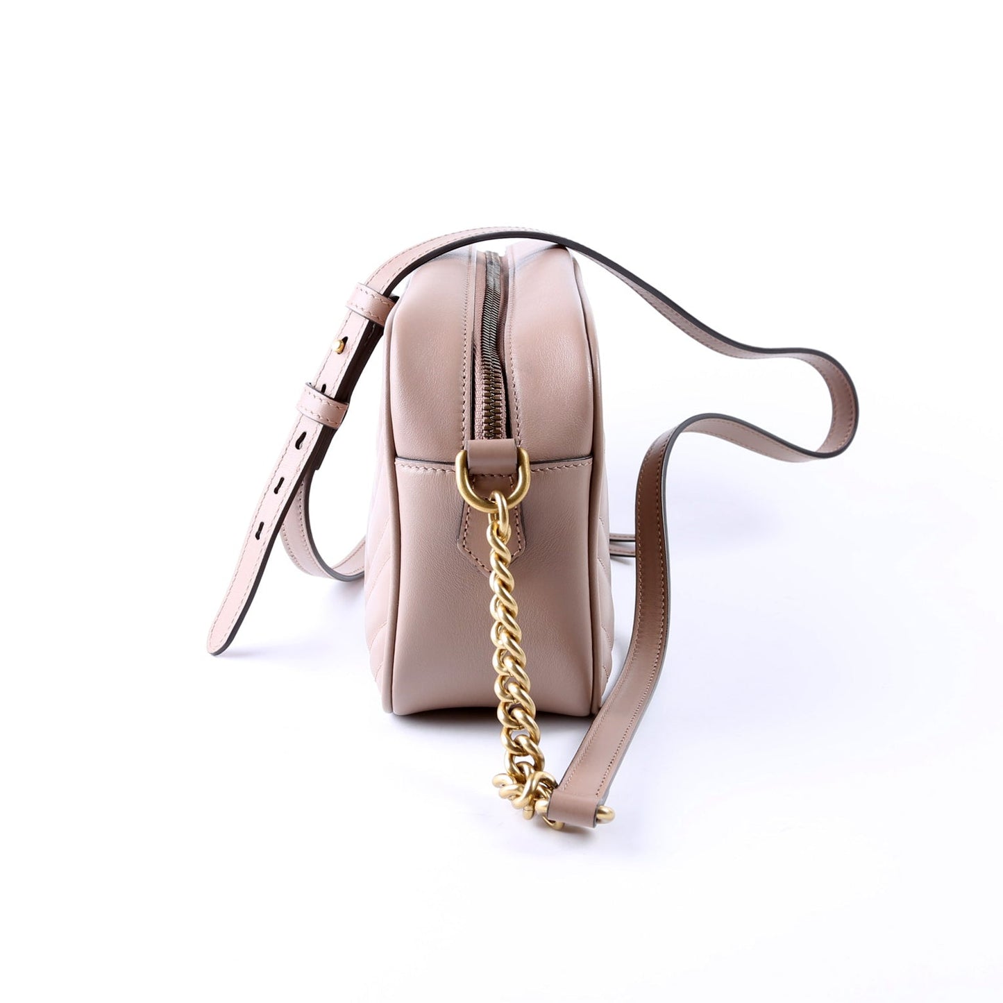 Gucci Marmont Small Leather Camera Beige