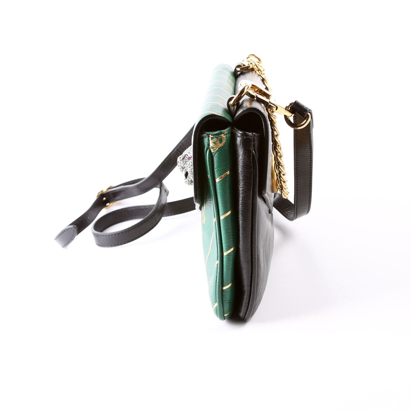Gucci Thiara Double Medium Shoulder Green/Black
