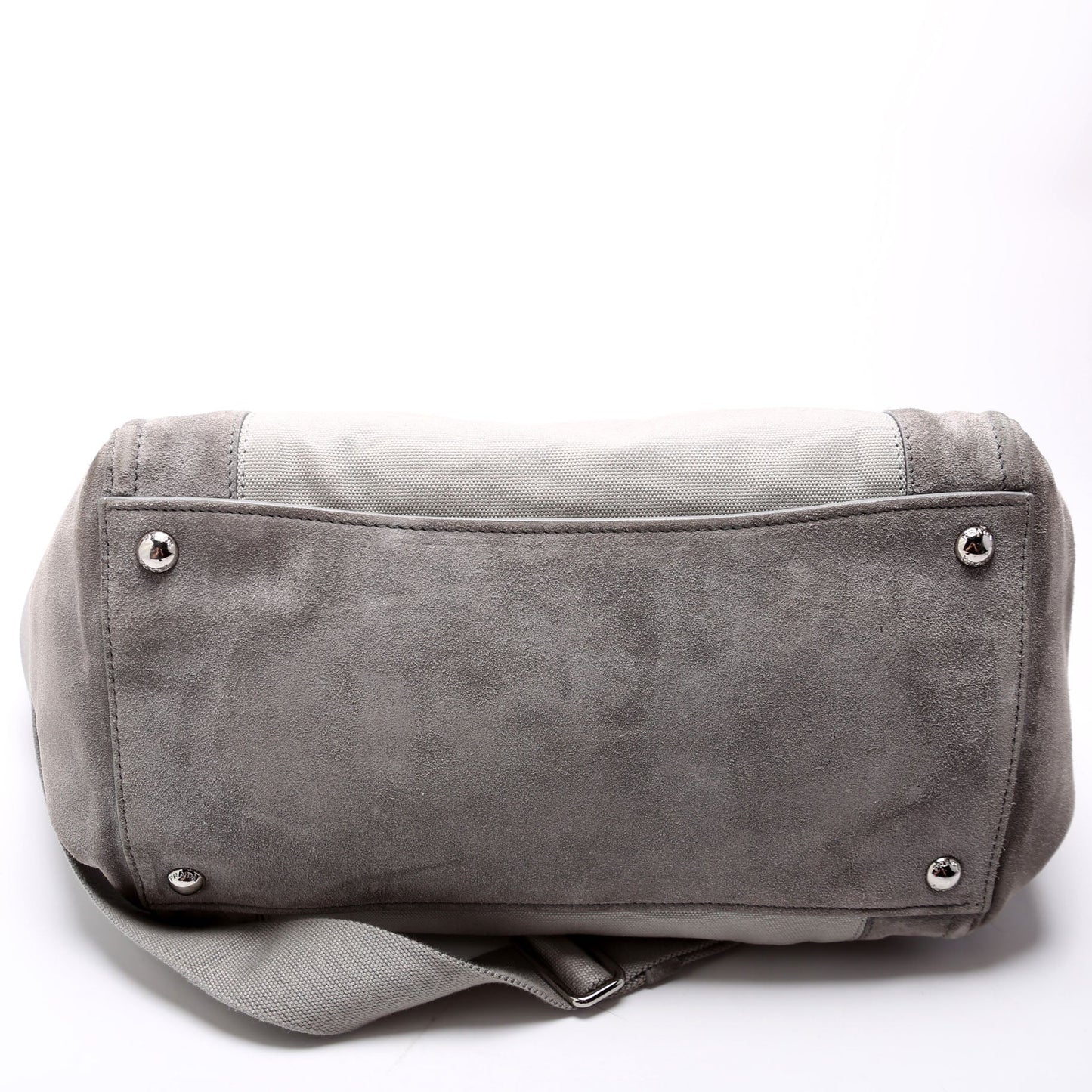 Prada Scamosciato Twin Pocket Tote Suede Grey Bag