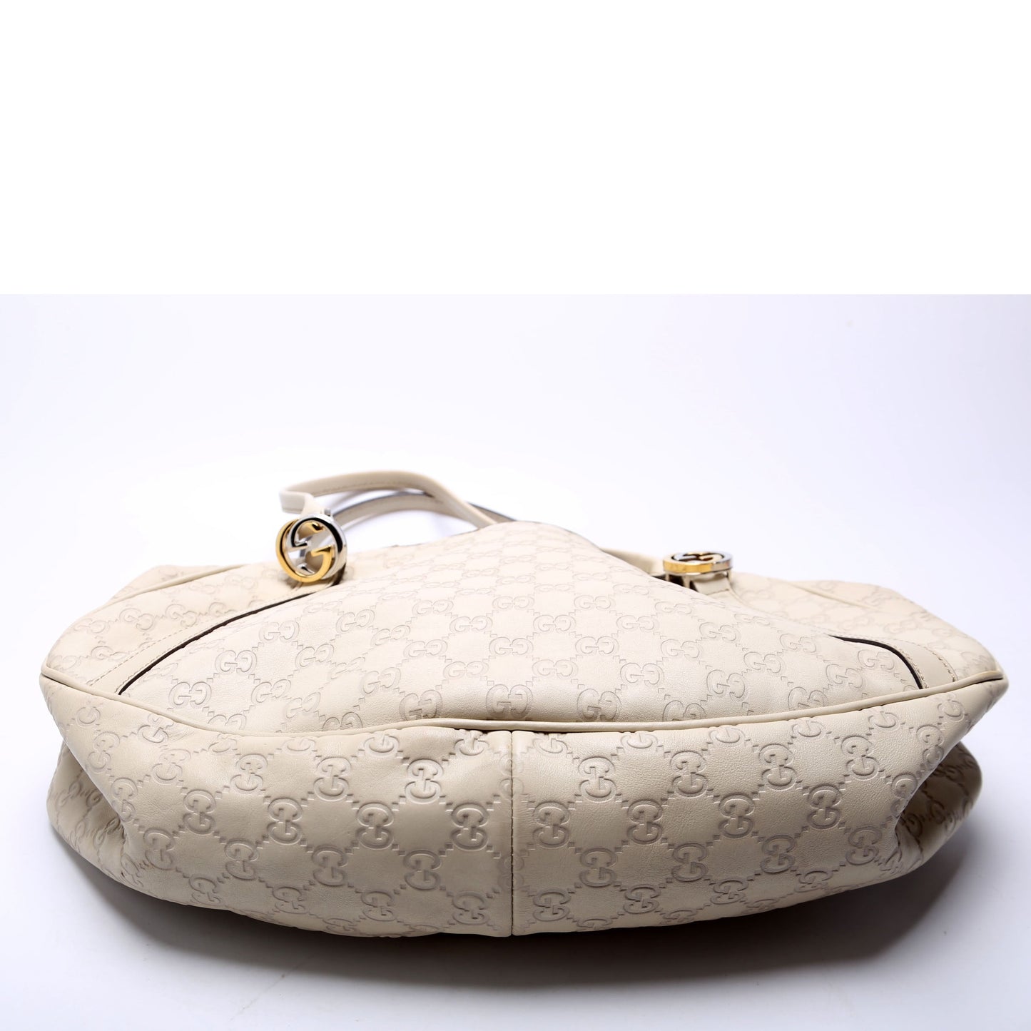 Gucci Guccissima GG Twins Medium Tote White