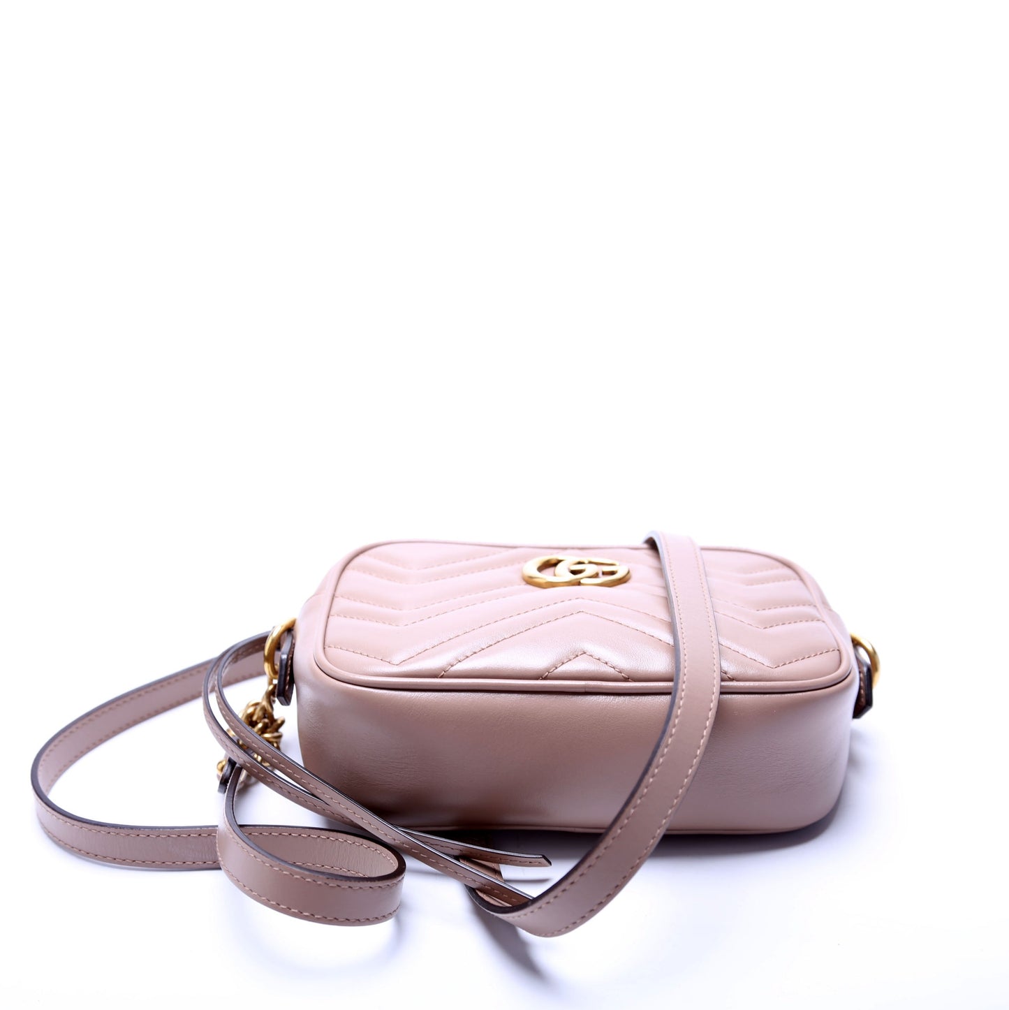 Gucci 448065 Marmont Mini Camera Nude Bag