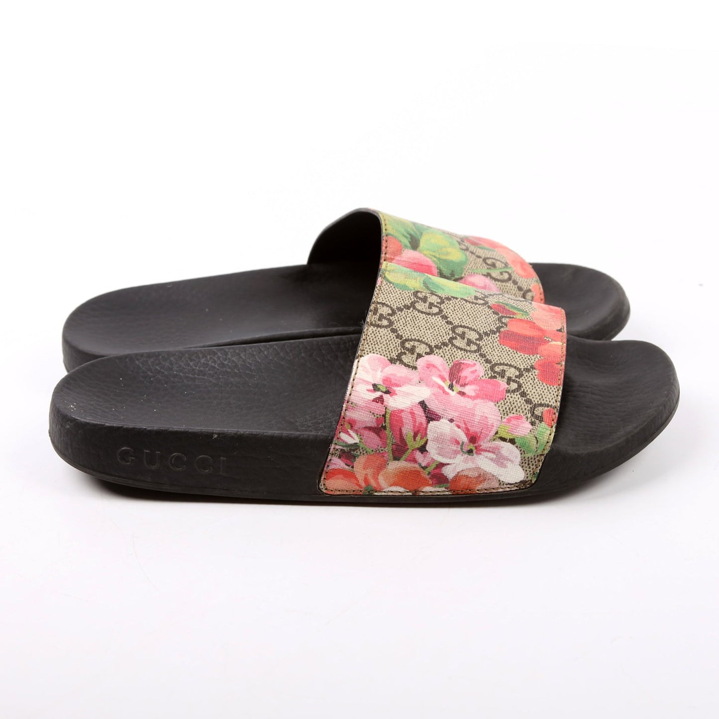 Gucci GG Blooms Slides Size Beige/Multicolor
