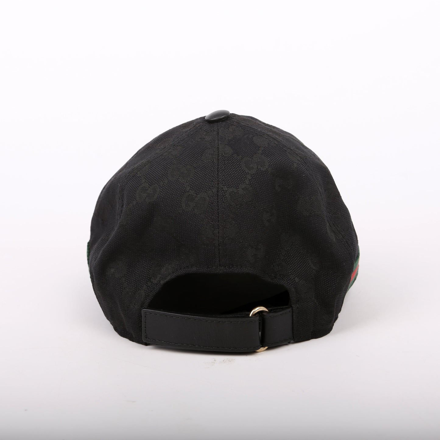 Gucci GG Canvas Web Hat Size Medium Black